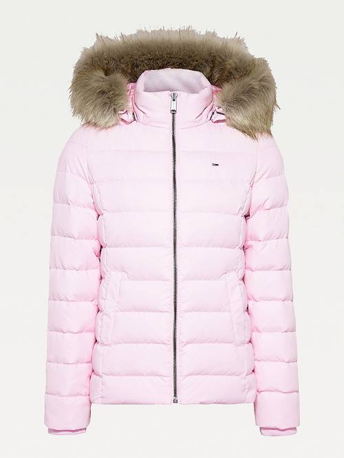 Tommy Hilfiger Jackets Cheap Online - Womens Hooded Down Pink | Canada