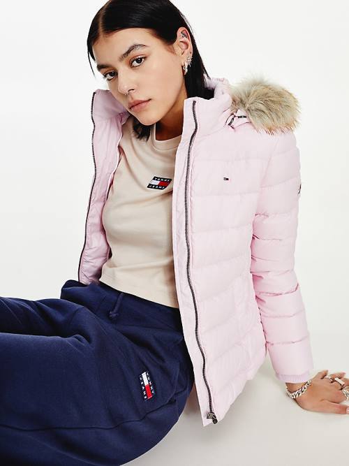 Tommy Hilfiger Jackets Cheap Online - Womens Hooded Down Pink | Canada