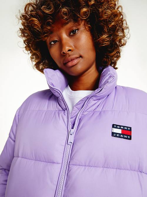 Buy Tommy Hilfiger Jackets Canada - Womens Recycled Nylon Puffer Purple ...